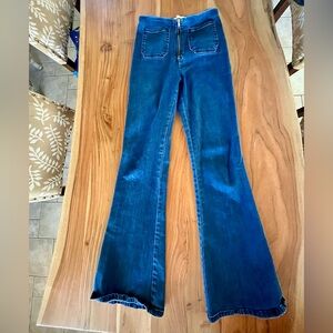 Honey Punch Dark Blue Flare Jeans
